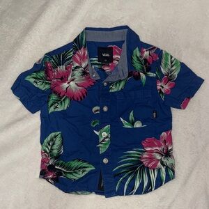 Vans Kids' Tropical Blue Button Down Shirt